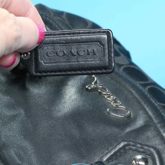 EUC! Coach Signature Black Ashley Satchel - J1261-F19242 - Picture 9 of 10
